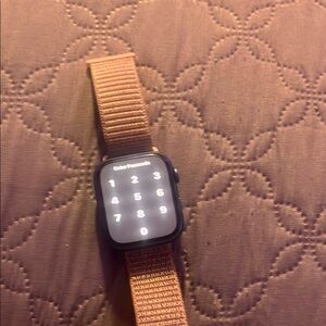 Apple Smartwatch with Tan Band